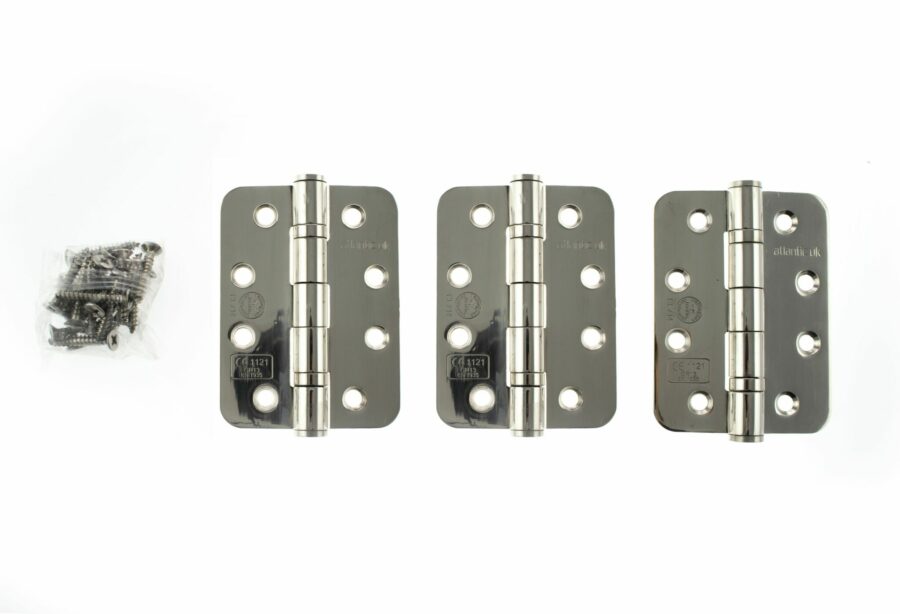 AHR1433PSS Hinges - Polished Stainless Steel - Set of 3