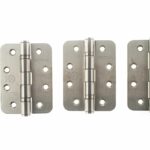 AHR1433SSS Hinges - Satin Stainless Steel - Set of 3