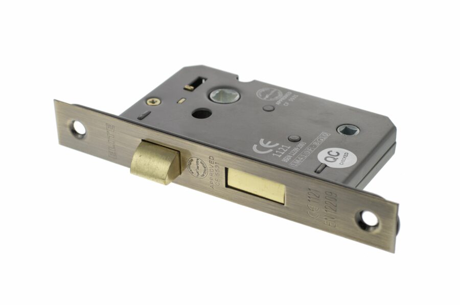 ALKBATH3AB Bathroom Lock [CE] - Antique Brass - Each