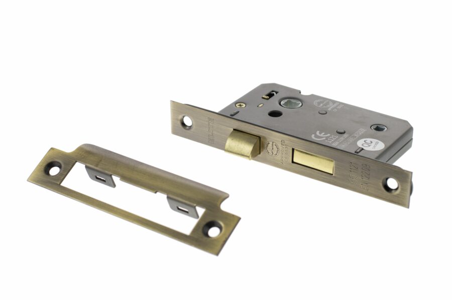 ALKBATH3AB Bathroom Lock [CE] - Antique Brass - Each