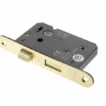ALKRCBATH3PB Radius Corner Bathroom Lock [CE] - Polished Brass - Each