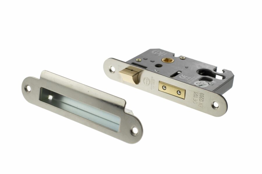 ALKRCSASHE25PN Radius Corner Sashlock [CE] - Polished Nickel - Each