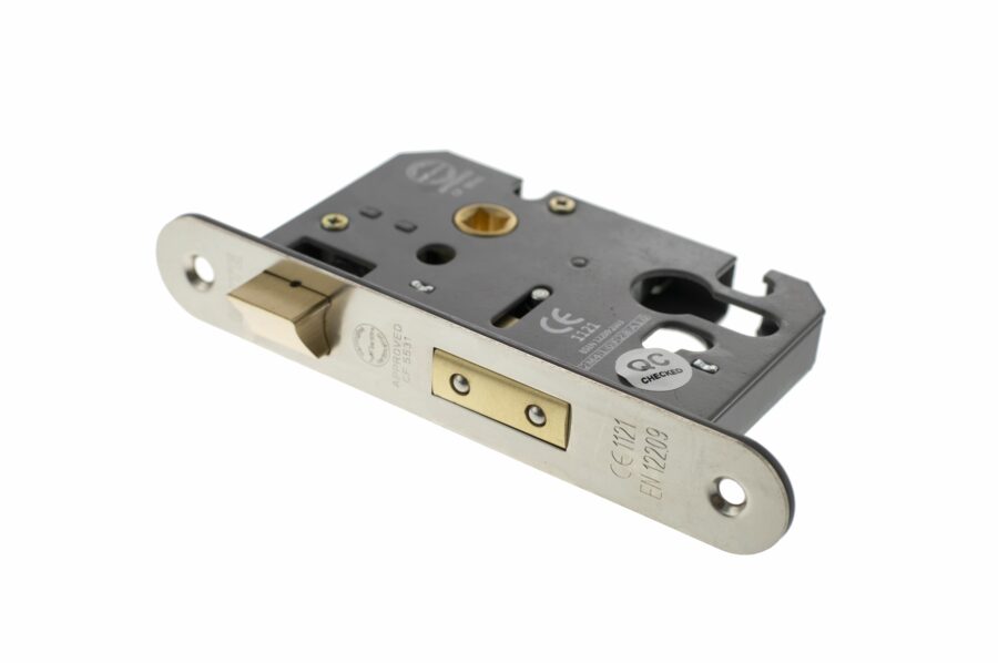 ALKRCSASHE3PN Radius Corner Sashlock [CE] - Polished Nickel - Each