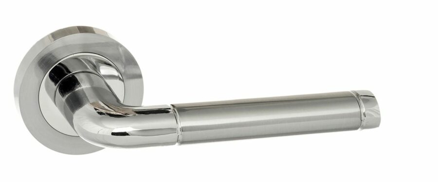 ECO40SCPC Aluminium Lever - Satin Chrome/Polished Chrome - Set