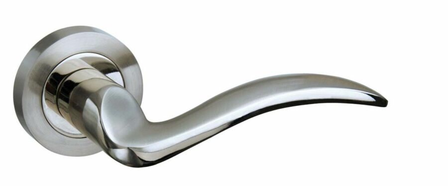M85SNNP Lever - Satin Nickel/Polished Nickel - Set