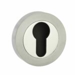 MESCESNNP Euro Escutcheon - Satin Nickel/Polished Nickel - Each