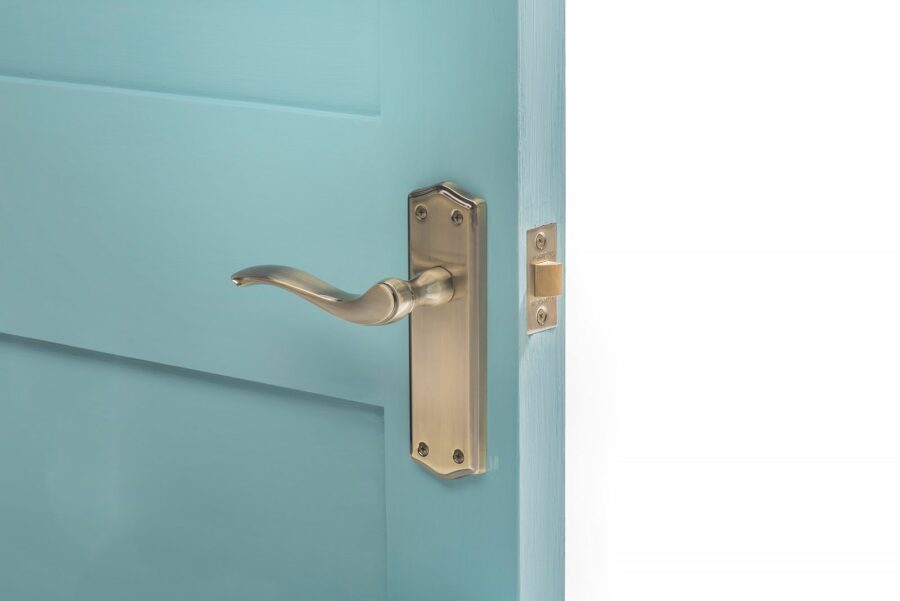 OE178LAB Latch Lever - Antique Brass - Set