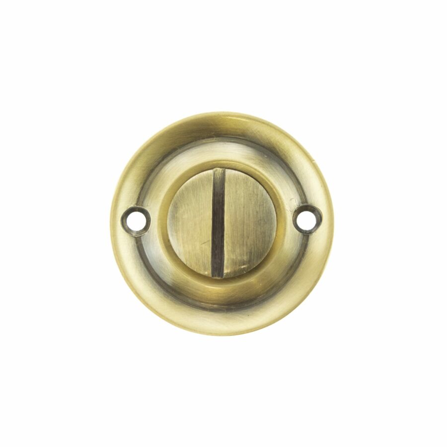 OEOWCAB Solid Brass Oval WC Turn and Release - Antique Brass - Each