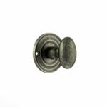 OEOWCDS Solid Brass Oval WC Turn and Release - Distressed Silver - Each