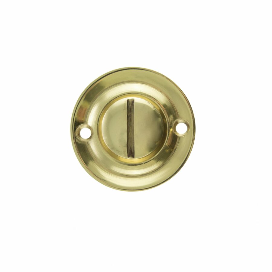 OEOWCPB Solid Brass Oval WC Turn and Release - Polished Brass - Each