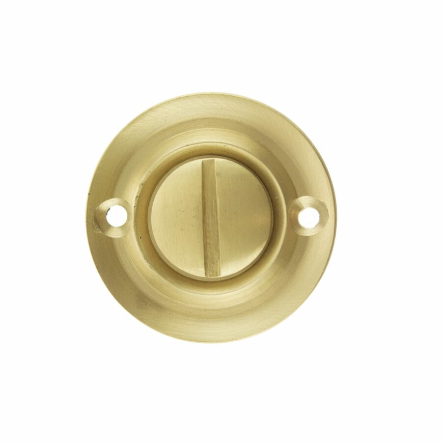 OEOWCSB Solid Brass Oval WC Turn and Release - Satin Brass - Each