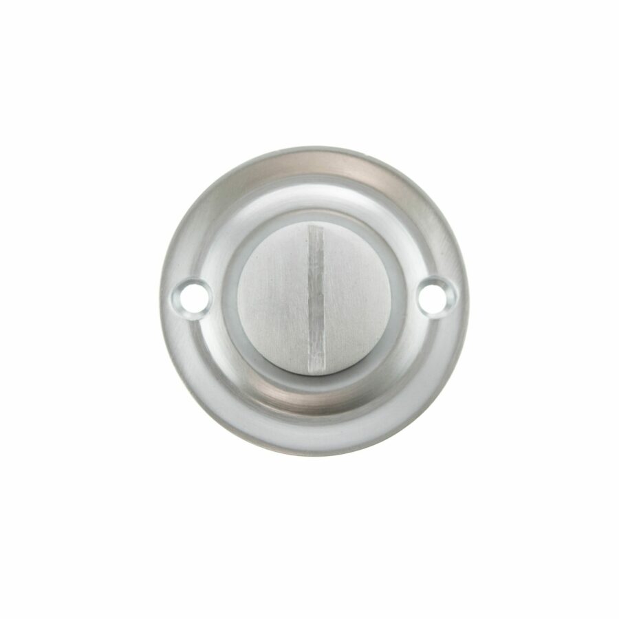 OEOWCSC Solid Brass Oval WC Turn and Release - Satin Chrome - Each