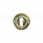 OERKEAB Solid Brass Open Key Hole Escutcheon - Antique Brass - Each