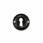 OERKEBN Solid Brass Open Key Hole Escutcheon - Black Nickel - Each
