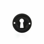 OERKEMB Solid Brass Open Key Hole Escutcheon - Matt Black - Each