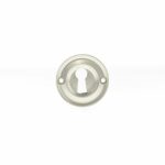 OERKESN Solid Brass Open Key Hole Escutcheon - Satin Nickel - Each