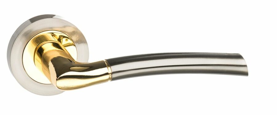 S33RSNBP Lever - Satin Nickel/Polished Brass - Set