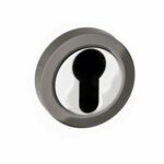 S3ESCERBNPC Euro Escutcheon - Black Nickel/Polished Chrome - Each
