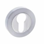 S3ESCERSCPC Euro Escutcheon - Satin Chrome/Polished Chrome - Each