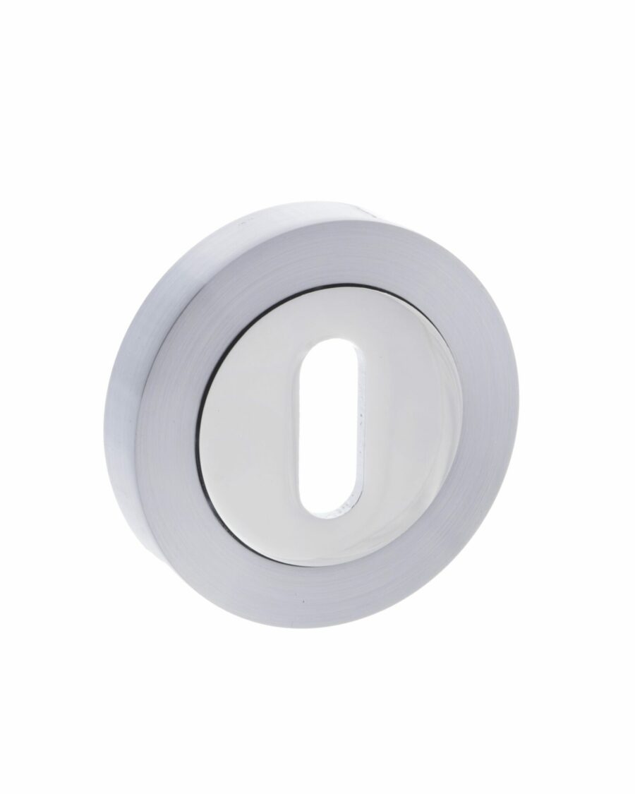 S3ESCKRSCPC Key Escutcheon - Satin Chrome/Polished Chrome - Each