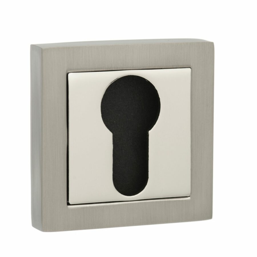SPCESCESNNP Euro Escutcheon - Satin Nickel/Polished Nickel - Each