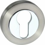 SPMESCESNCP Euro Escutcheon - Satin Nickel/Polished Chrome - Each