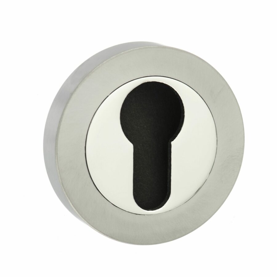 SPMESCESNNP Euro Escutcheon - Satin Nickel/Nickel Plate - Each