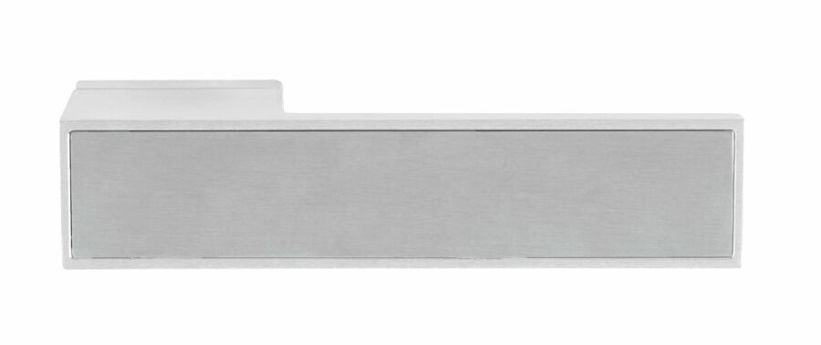 T3084LSSSPC Designer Lever  - Satin Stainless Steel Decorative Plate - Bright Polished Chrome - Set