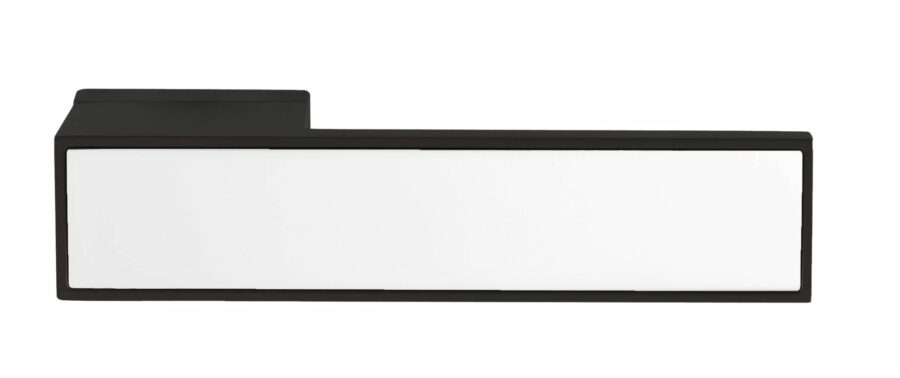 T3084LWHMB Designer Lever - White Decorative Plate - Matt Black - Set