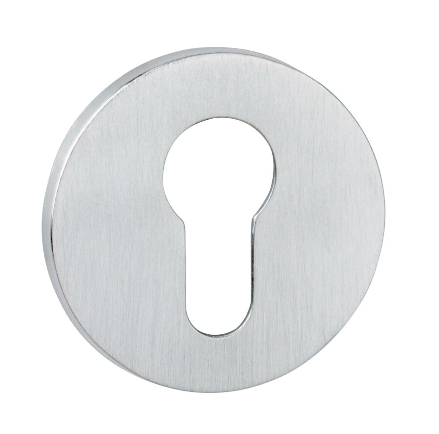 TESCER5SSC Euro Escutcheon - Satin Chrome - Pair