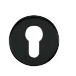 TESCERMB Euro Escutcheon - Pearl Black - Pair