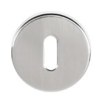 TESCKRPC Key Escutcheon - Bright Polished Chrome - Pair
